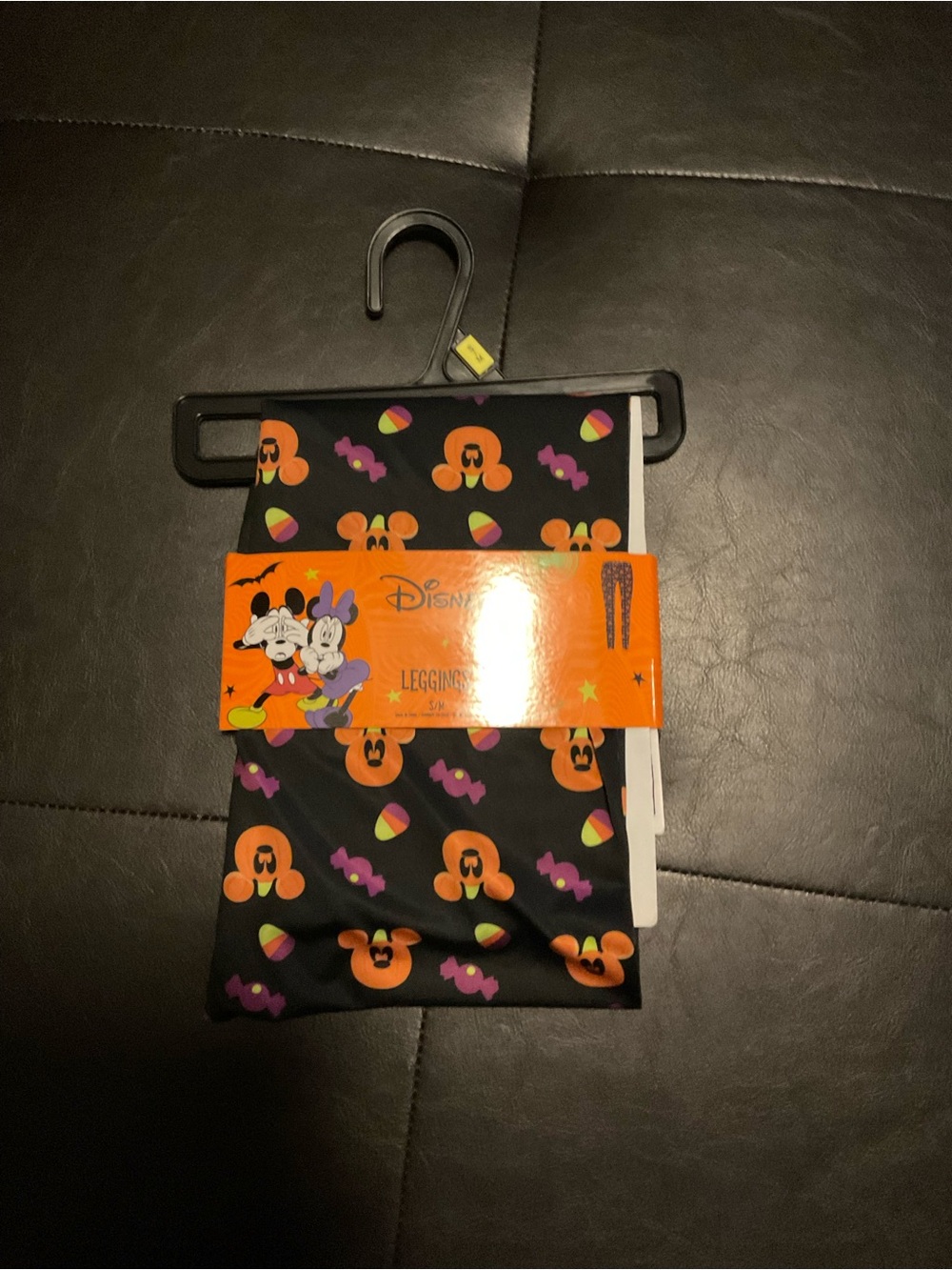 Disney Black & Orange Mickey Halloween Leggings